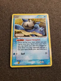Pokemon TCG Lapras 8/92 2006 EX: Legend Maker Reverse Holo Rare Card Damaged - Image 1