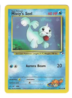 Misty's Seel 88/132 - Gym Heroes Pokemon - LP vintage card - Image 1