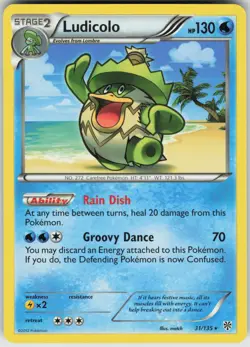 Pokemon Ludicolo 31/135 Plasma Storm Rare NM - Image 1