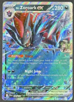 N's Zoroark ex 098/159 Pokemon TCG SV09: Journey Together Double Rare NM - Image 1