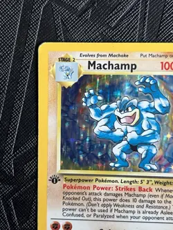 Pokemon TCG Machamp Base Set 8/102 Holo Unlimited Holo Rare (English) - MP - Image 3