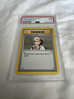 1999 Pokemon Game Shadowless Base Set Professor Oak 88/102 PSA 9 - Image 1