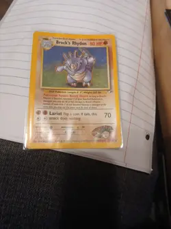 Brock's Rhydon Holo Gym Heroes 2/132 Unlimited Holo Rare Pokemon TCG - Image 1