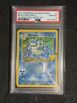 2021 POKEMON CELEBRATIONS CLASSIC COLLECTION #2 BLASTOISE-HOLO PSA 10 - Image 1