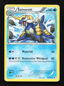 Samurott 41/149 HP Boundaries Crossed English Pokemon Card TCG - Image 1