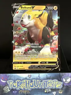 Pokemon Card Boltund V SWSH219 Black Star Promo Half Art Rare Near Mint - Image 1