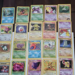 Vintage Pokemon Card Lot (40 Cards) -Team Rocket, Gym Heroes, Base/Fossil/Jungle - Image 4
