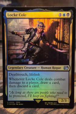 FOIL U 0234 Locke Cole FFVI Human Rogue Uncommon Final Fantasy NM Card MTG FIN - Image 1