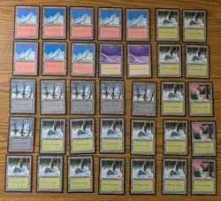 Ice Age Basic Land lot of 35 (Plains, Swamp, Mountain, And Forest) - Image 1
