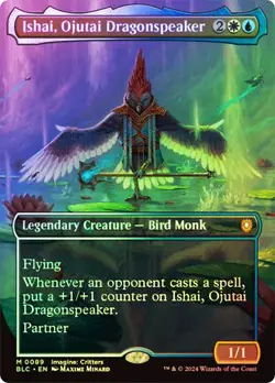 MTG FOIL Ishai, Ojutai Dragonspeaker Borderless - Bloomburrow Commander #089 - Image 1