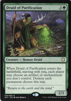 MTG Druid of Purification (39) | NM | Adv. Forgotten Realms {AFC} - Image 1