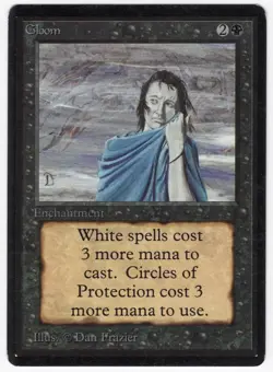 Gloom 1993 Limited Edition - Beta Black Uncommon Enchantment MTG SP - NM AZ3 - Image 1