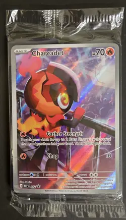 Pokemon Charcadet 022 ETB Black Star Promo - Phantasmal Flames - NM+/SEALED - Image 1