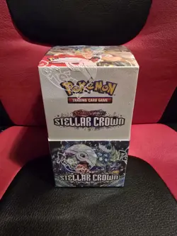 Pokemon TCG Stellar Crown Half Booster Box (18 Packs) New and Sealed - Image 1