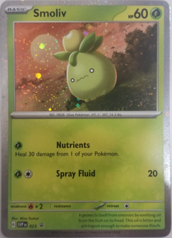 SMOLIV SVP 023 SCARLET VIOLET BLACK STAR PROMO POKEMON (COSMO HOLO RARE, NM) - Image 1