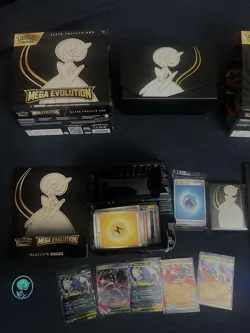 Two Opened Pokemon Mega Evolution ETB Plus Accessories and Bulk NO Packs/Promo - Image 4