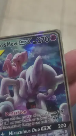 Pokemon Mewtwo and Mew GX SM191 Promo Tag Team 2019 Sun & Moon - Image 2