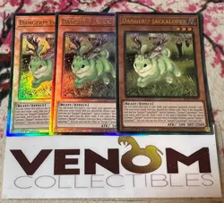 3x (M/NM) - Danger!U JackalopeU - RA01-EN013 - Ultimate Rare 1st Edition YuGiOh - Image 1