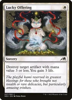 MTG Kamigawa Neon Dynasty Lucky Offering 027/302 Magic the Gathering - Image 1