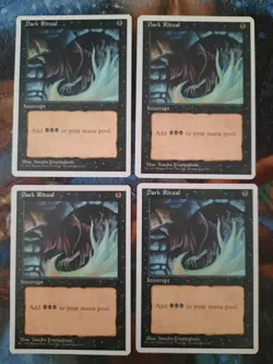 4th Edition MTG Playset Dark Ritual Magic - Image 1