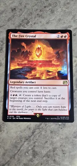The Fire Crystal Final Fantasy Regular Legendary Artifact Rare MTG NM - Image 1
