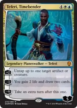 MTG - Teferi, Timebender - Foil - Planeswalker Deck Exclusive - Dominaria - NM, - Image 1
