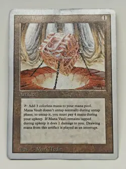 MTG Mana Vault- HEAVILY DAMAGED -3rd Edition Magic the Gathering Card - Image 1