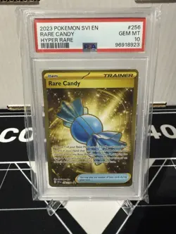 PSA 10 GEM MT RARE CANDY 256/198 HYPER RARE POKEMON SCARLET AND VIOLET - Image 1