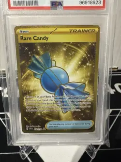 PSA 10 GEM MT RARE CANDY 256/198 HYPER RARE POKEMON SCARLET AND VIOLET - Image 3