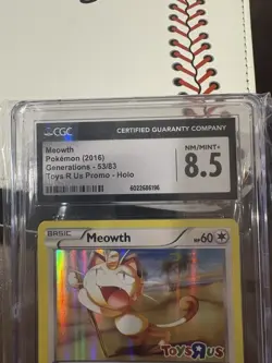 Pokemon TCG CGC 8.5 Meowth 53/83 2016 Toys R Us Promo Holo - Image 2