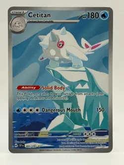 2024 Near Mint Pokemon Cetitan 201/191 IR Sv08 Surging Sparks Illustration Rare - Image 1