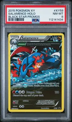 POKEMON SALAMENCE PSA 8 NM-MT XY59 BLISTER PACK BLACK STAR PROMO COSMOS HOLO - Image 1