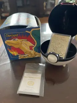 POKEMON Charizard #06 23k Gold Plated Card Vintage 1999 Burger King Promo - Image 1