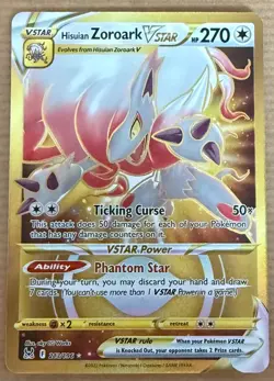 Pokemon - Hisuian Zoroark VSTAR (Secret) - 213/196 - SWSH11: Lost Origin - NM/M - Image 1