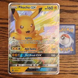 Jumbo Pikachu GX SM232 NM-LP 2019 Pokemon Eevee Special Collection Box Card - Image 1