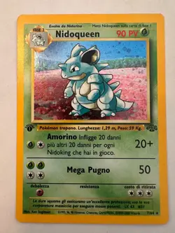 Pokemon TCG Nidoqueen Jungle 7/64 1st Edition Holo Rare, Italian, LP/MP - Image 1