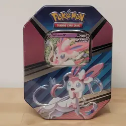 Pokemon TCG V Heroes Tin Sylveon V Rapid Strike 4 Booster Packs Sealed 2022 - Image 1