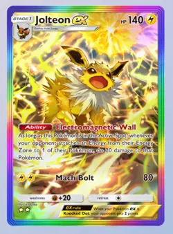Pokemon TCG Pocket Jolteon EX Full Art Rainbow - Image 1