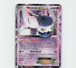 Meowstic EX ULTRA RARE 37/83 XY Generations Pokemon Card HOLO NM 2016 - Image 1