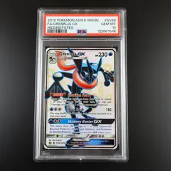 PSA 10 Greninja GX SV56/SV94 Pokemon Hidden Fates Full Art Holo Card - Image 1