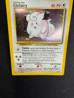 Pokemon Clefairy 5/102 Set Base Rara Holo Unlimited Wizard ITA Carte Vintage - Image 3