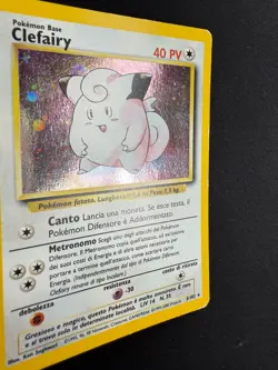 Pokemon Clefairy 5/102 Set Base Rara Holo Unlimited Wizard ITA Carte Vintage - Image 5
