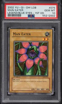 YUGIOH LEGEND OF BLUE EYES 1ST ED LOB-075 MAN EATER PSA 10 GEM MINT #55212002 - Image 3