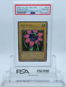 YUGIOH LEGEND OF BLUE EYES 1ST ED LOB-075 MAN EATER PSA 10 GEM MINT #55212002 - Image 4