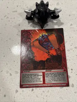 Bakugan Hexstar Trap Bakusteel Paint Black/Silver Mechtanium Surge W/Card - Image 2
