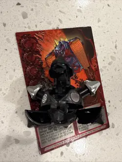 Bakugan Hexstar Trap Bakusteel Paint Black/Silver Mechtanium Surge W/Card - Image 3