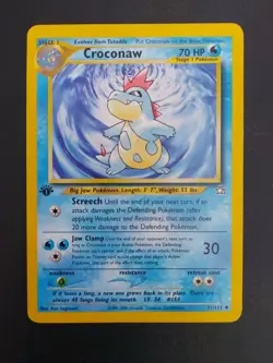Pokemon Croconaw Neo Genesis 1st Edition Trading Card #31/111 - Image 1