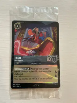 Disney Lorcana -Iago Out of Reach- D23 2025 Gold Member Exclusive card - Image 1