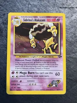 Pokemon TCG Sabrina's Alakazam Holo Card 16/132 Gym Challenge Vintage - Image 1