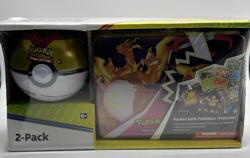 2021 Pokemon Collector Chest & Poke Ball Pokemon Cards 5 TCG Booster Packs More - Image 1